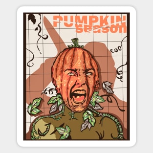 Psycho Pumpkin Season Magnet